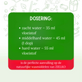 Dosering: zacht water 35 ml, middelhard water 45 ml (1 dop), hard water 55 ml; perfecte aanvulling op Zielko wasmiddelen
