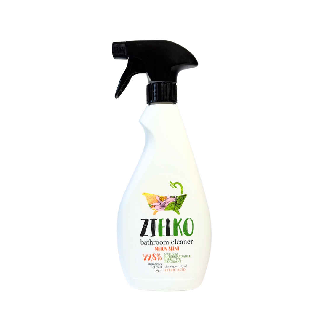 ZIELKO badkamerreiniger meloen geur 500 ml – natuurlijke ecologische reiniger voor douche, bad en tegels