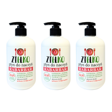 ZIELKO Afwasmiddel Rabarber - 3×500 ml