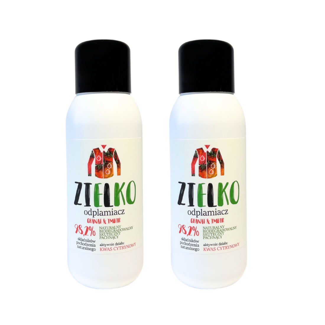 ZIELKO natuurlijke vlekverwijderaar granaatappel en gember 2x400ml ecologisch schoonmaken