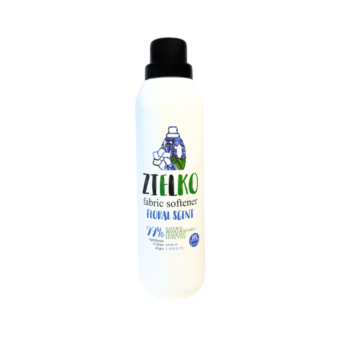 ZIELKO ecologische wasverzachter met bloemengeur – 99% natuurlijke ingrediënten, biologisch afbreekbaar