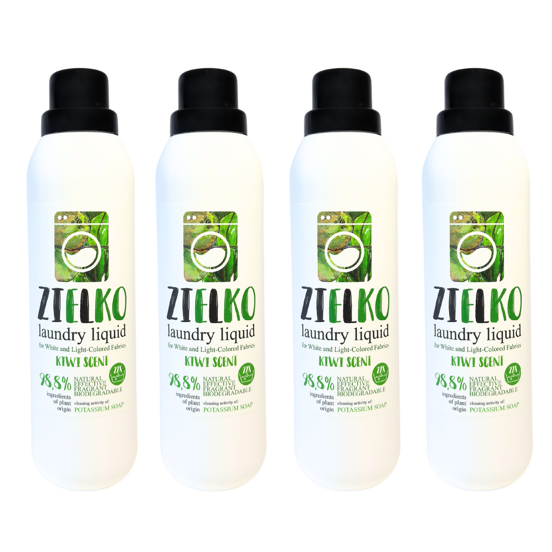 ZIELKO Wasmiddel Wit & Licht – 4×1L - Kiwi