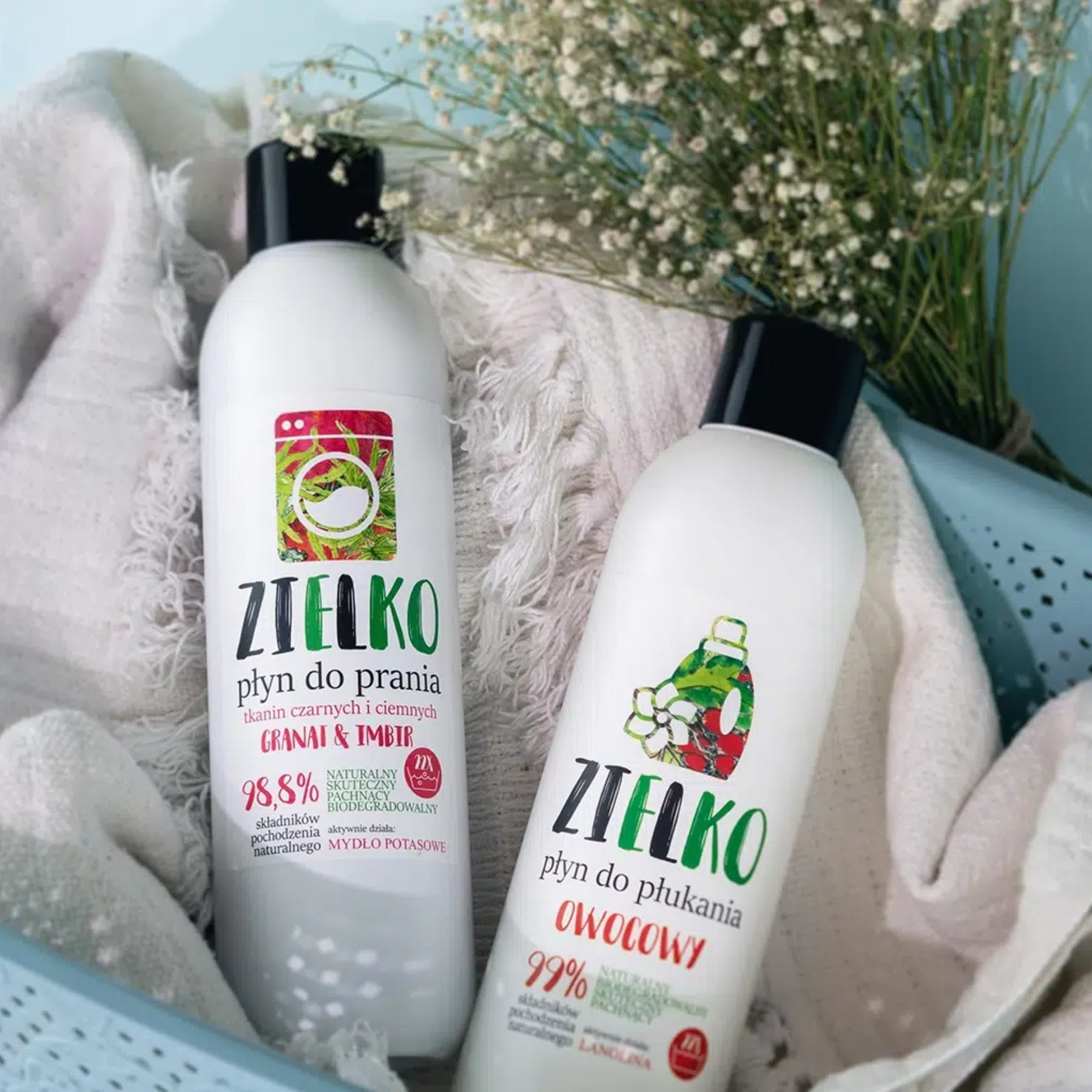 ZIELKO Wasmiddel Donkere & Zwarte Stoffen 4×1L – Granaatappel & Gember
