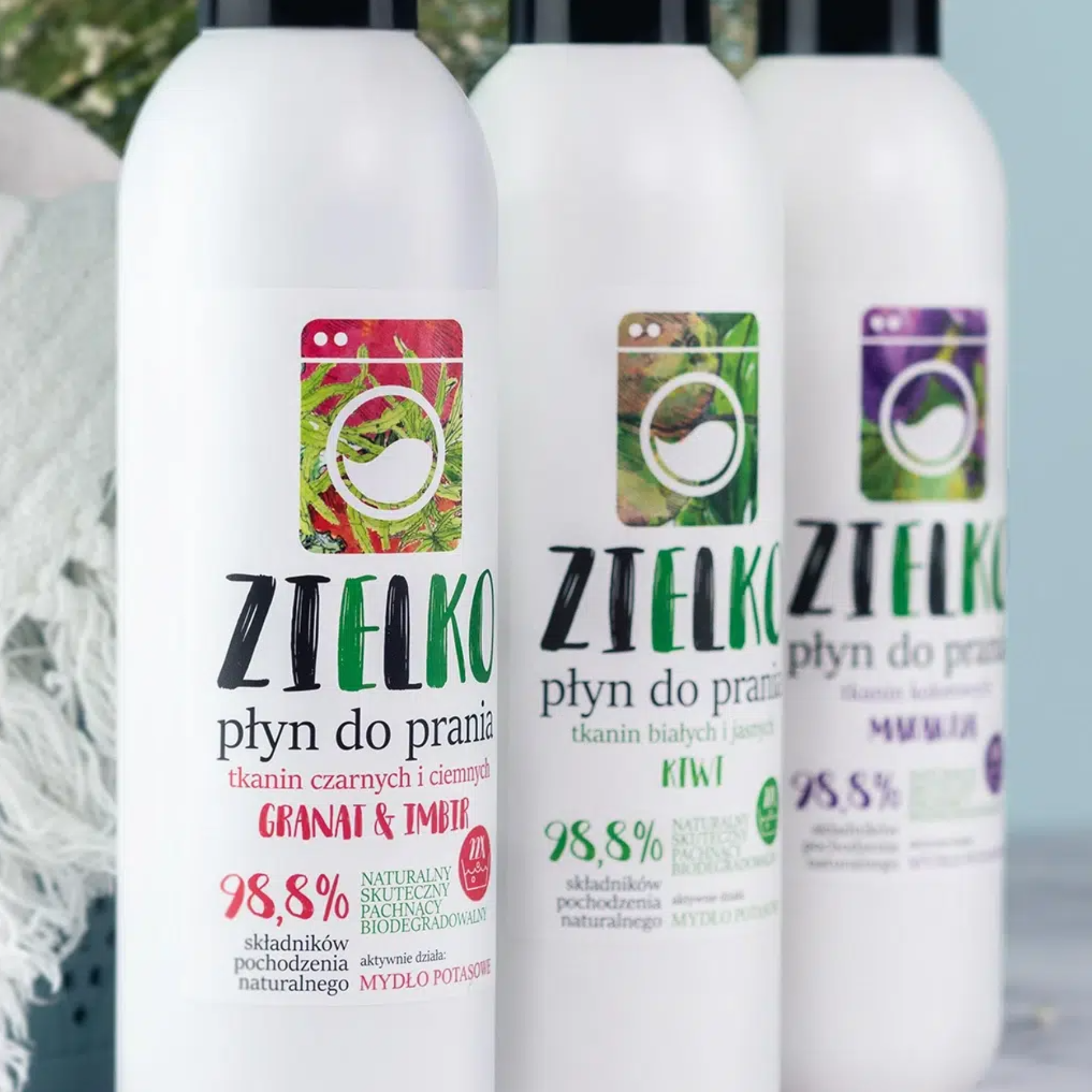 ZIELKO Wasmiddel Donkere & Zwarte Stoffen 4×1L – Granaatappel & Gember