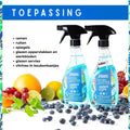 Toepassing van ZIELKO glasreiniger bosvruchten – geschikt voor ramen, spiegels en glazen oppervlakken.