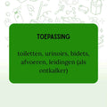 Toepassing: voor toiletten, urinoirs, bidets, afvoeren en leidingen als ontkalker.