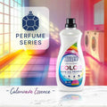 ZIELKO Colorwave Essence wasmiddel met parfumserie, kleurrijke achtergrond en natuurlijke ingrediënten.
