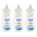 Drie flessen ZIELKO Sensitive Aura wasverzachter, natuurlijke formule voor gevoelige huid en frisheid.