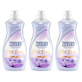Drie flessen ZIELKO Violet Dream wasverzachter, parfumserie met bloemige frisheid en zachte werking.