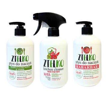 ZIELKO Keukenset 3-Pak – Afwasmiddel & Keukenreiniger (2×500 ml + 500 ml)