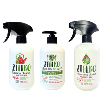 ZIELKO Keukenset Compleet 3-pak – Keuken + Universeel + Afwasmiddel (3×500 ml)